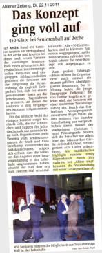Ahlener Zeitung, 22.11.2011